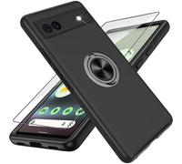 Custodia per Pixel6A con pellicola protettiva HD, antiurto e supporto ad anello magnetico a 360 - Compatibile con Google Pixel6A
