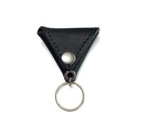 Custodia per plettri per chitarra, 1 pz borsa porta plettri in pelle borsa triangolo portachiavi a plettro custodia tascabile custodia morbida for chitarra ukulele plettro custodia for plettro(Black)