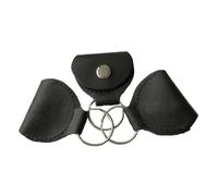 Custodia per plettri per chitarra, 3 pezzi pulsanti catena a plettro fibbia for chitarra in pelle borsa porta portachiavi porta plettri chiave custodia for plettro for chitarra
