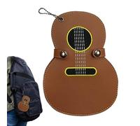 Custodia per plettri per chitarra, confezione assortita, custodia per plettri, custodia per plettri, custodia per plettri, custodia robusta di grande capacità, per ogni chitarrista, Marrone