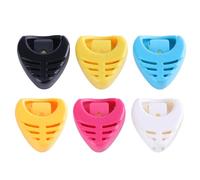 Custodia per plettri per chitarra, Custodia for plettro for chitarra portatile in plastica a forma di cuore da 6 pezzi