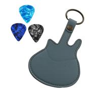 Custodia per plettri per chitarra in pelle PU, portachiavi per plettri per chitarra, custodia con 3 plettri per chitarra, idea regalo per plettri per chitarra