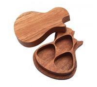 Custodia per plettri per chitarra, Plettro for chitarra acustica portatile in legno massello Scatola di immagazzinaggio in legno Mediatore a plettro for basso elettrico Strumento musicale Accessorio f