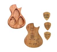 Custodia per Plettro in Legno, Confezione Da 3 Custodia per Plettro in Legno, Plettri per Chitarra Con Supporto,F