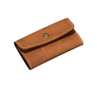 Custodia per plettro per chitarra acustica, in pelle PU, custodia per plettri, accessorio per prestazioni, organizer portatile per gioielli per chitarra elettrica e acustica e basso, Marrone, Refer to