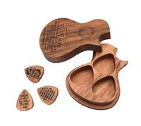 Custodia per plettro per chitarra, custodia per plettri, custodia organizer per plettri, custodia in legno a forma di chitarra, scatola salvaspazio per casa, lezioni di chitarra, concerti, graziosa
