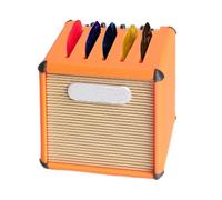 Custodia per plettro per chitarra, elegante organizer per appassionati di musica e musicisti, scatola espositiva portatile per strumenti musicali, per lui, papà, marito, Natale, compleanno, Arancione