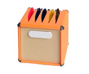 Custodia per plettro per chitarra, elegante organizer per appassionati di musica e musicisti, scatola espositiva portatile per strumenti musicali, per lui, papà, marito, Natale, compleanno, Arancione