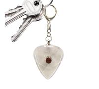 Custodia per plettro per chitarra - Portachiavi leggero e trasparente | Scatola porta plettri trasparente | Accessorio pendente portatile per organizer in PVC Musicisti Principianti Giocatori Uomini D