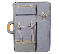 Custodia Per Portfolio Per Il Trasporto di Opere D'arte, Borsa da Disegno Impermeabile con Scomparti Multipli, Ideale Per Il Disegno All'aperto E La Conservazione di Materiali Artistici(Grigio)