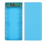 Custodia per Power Bank, scatola per Power Bank fai da te Scatola batteria 8 x 18650 con display digitale LCD blu, custodia fai da te
