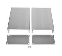 Custodia per progetti elettronici per circuito stampato, involucro in lega di alluminio con paratie, scatola dissipante in pressofusione argento sabbia per elettronica