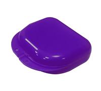 Custodia per protesi, 1 scatola di fissaggio per bretelle, protesi, fermo, paradenti, asciutta e traspirante (viola)