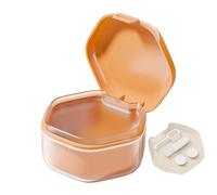 Custodia per protesi, vassoio per protesi - Scatola per protesi a prova di perdite, tazza per protesi portatile con coperchio, custodia impermeabile per pulizia protesi, contenitore per protesi per ca