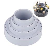 Custodia per punte da trapano rotante, supporto organizer rotondo in plastica 6,6 pollici con secchio centrale di utensili per smerigliatura punte da trapano