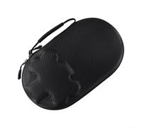 Custodia per racchette da ping pong con guscio rigido in EVA e fasce elastiche, design scanalato per evitare graffi, maniglia per il trasporto, adatta a 2 racchette e 4 palline (nero)
