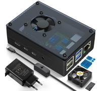 Custodia per Raspberry Pi 4 Modello B con Ventola 35mm e Grande Dissipatore di