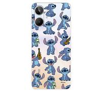 Custodia per Realme 10 ufficiale di Lilo & Stitch Pattern trasparente per proteggere il tuo cellulare. Cover Realme in silicone flessibile con licenza ufficiale Disney