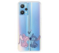 Custodia per Realme 9 Pro+ ufficiale di Lilo & Stitch, Angel & Stitch Bacio per proteggere il tuo cellulare. Cover per Xiaomi in silicone flessibile con licenza ufficiale di Lilo & Stitch