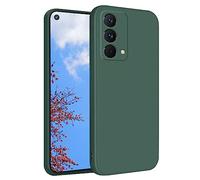 Custodia per Realme GT Master Edition Sottile Rosa, Setosa al Tatto per Realme GT Master Edition Cover Silicone Morbido Antiurto Case Carino Anti-impronta Estetica (Verde scuro)