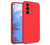 Custodia per Realme GT Master Edition Sottile Rosa, Setosa al Tatto per Realme GT Master Edition Cover Silicone Morbido Antiurto Case Carino Anti-impronta Estetica (Rosso)