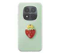 Custodia per Redmi Note 15 Pro 5G Motivo Fragola in Rilievo 3D e Bordo Rialzato