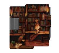 Custodia per Remarkable Paper Pro Move 7,3", Smart Cover con stampa Premium Library con funzione di accensione/spegnimento automatico, 1:1, fodera in microfibra, magnete forte(Library)