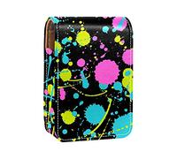 Custodia per rossetti da esterno con tartarughe marine blu, portatile, organizer per rossetti, con specchio, mini borsa per il trucco da donna, contiene fino a 3 rossetti, Multicolore 5, 9.5x2x7