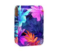 Custodia per rossetto,borsa per trucco portatile,custodia per cosmetici,organizer per trucco,Albero dell'acquerello di foglie tropicali