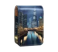 Custodia per rossetto,borsa per trucco portatile,custodia per cosmetici,organizer per trucco,architettura città caduta luna