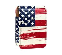 Custodia per rossetto,borsa per trucco portatile,custodia per cosmetici,organizer per trucco,Bandiera americana retrò Stati Uniti d'America