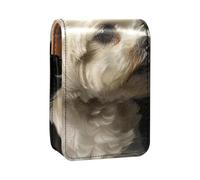 Custodia per rossetto,borsa per trucco portatile,custodia per cosmetici,organizer per trucco,Cane bianco carino Bichon Frise