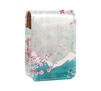 Custodia per rossetto,borsa per trucco portatile,custodia per cosmetici,organizer per trucco,Colore giapponese Monte Fuji Cherry Blossoms