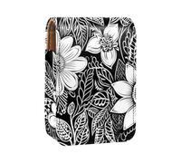 Custodia per rossetto,borsa per trucco portatile,custodia per cosmetici,organizer per trucco,floreale margherita nera