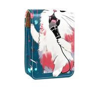 Custodia per rossetto,borsa per trucco portatile,custodia per cosmetici,organizer per trucco,Gatto dei cartoni animati che canta