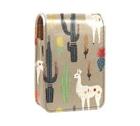 Custodia per rossetto,borsa per trucco portatile,custodia per cosmetici,organizer per trucco,i lama dei cartoni animati piantano fiori
