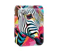 Custodia per rossetto,borsa per trucco portatile,custodia per cosmetici,organizer per trucco,Illustrazione di arte di struttura della zebra animale