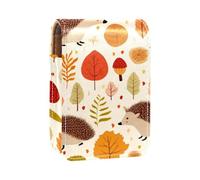 Custodia per rossetto,borsa per trucco portatile,custodia per cosmetici,organizer per trucco,Modello di foglia animale autunnale