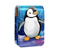 Custodia per rossetto,borsa per trucco portatile,custodia per cosmetici,organizer per trucco,Modello di pinguino simpatico cartone animato