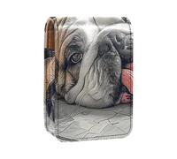 Custodia per rossetto,borsa per trucco portatile,custodia per cosmetici,organizer per trucco,modello di bulldog carino cane