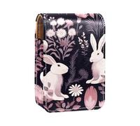 Custodia per rossetto,borsa per trucco portatile,custodia per cosmetici,organizer per trucco,Modello di fiore animale simpatico coniglio