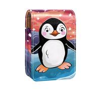 Custodia per rossetto,borsa per trucco portatile,custodia per cosmetici,organizer per trucco,Modello di pinguino simpatico cartone animato