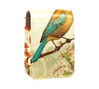Custodia per rossetto,borsa per trucco portatile,custodia per cosmetici,organizer per trucco,Modello di fiori di uccelli e piante della foresta