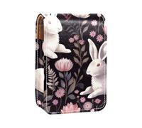 Custodia per rossetto,borsa per trucco portatile,custodia per cosmetici,organizer per trucco,Modello di fiore animale simpatico coniglio