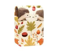 Custodia per rossetto,borsa per trucco portatile,custodia per cosmetici,organizer per trucco,Modello di foglia animale autunnale