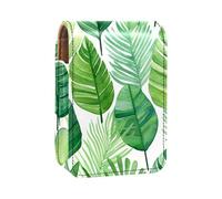 Custodia per rossetto,borsa per trucco portatile,custodia per cosmetici,organizer per trucco,Modello di foglie tropicali hawaii