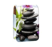 Custodia per rossetto,borsa per trucco portatile,custodia per cosmetici,organizer per trucco,pietra del fiore della foglia della foresta dell'annata