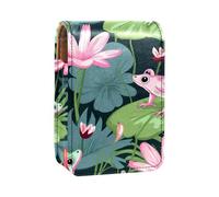 Custodia per rossetto,borsa per trucco portatile,custodia per cosmetici,organizer per trucco,rana del fiore della libellula del fumetto