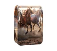 Custodia per rossetto,borsa per trucco portatile,custodia per cosmetici,organizer per trucco,steppa del deserto del cavallo da corsa