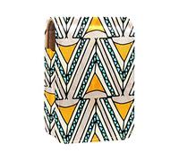 Custodia per rossetto con specchio Boho Bohemia Lip Gloss Holder Portable Lipstick Storage Box Travel Makeup Bag Mini Leather Cosmetic Pouch Contiene 3 Rossetti, Multicolore, 9.5x2x7 cm/3.7x0.8x2.7 in